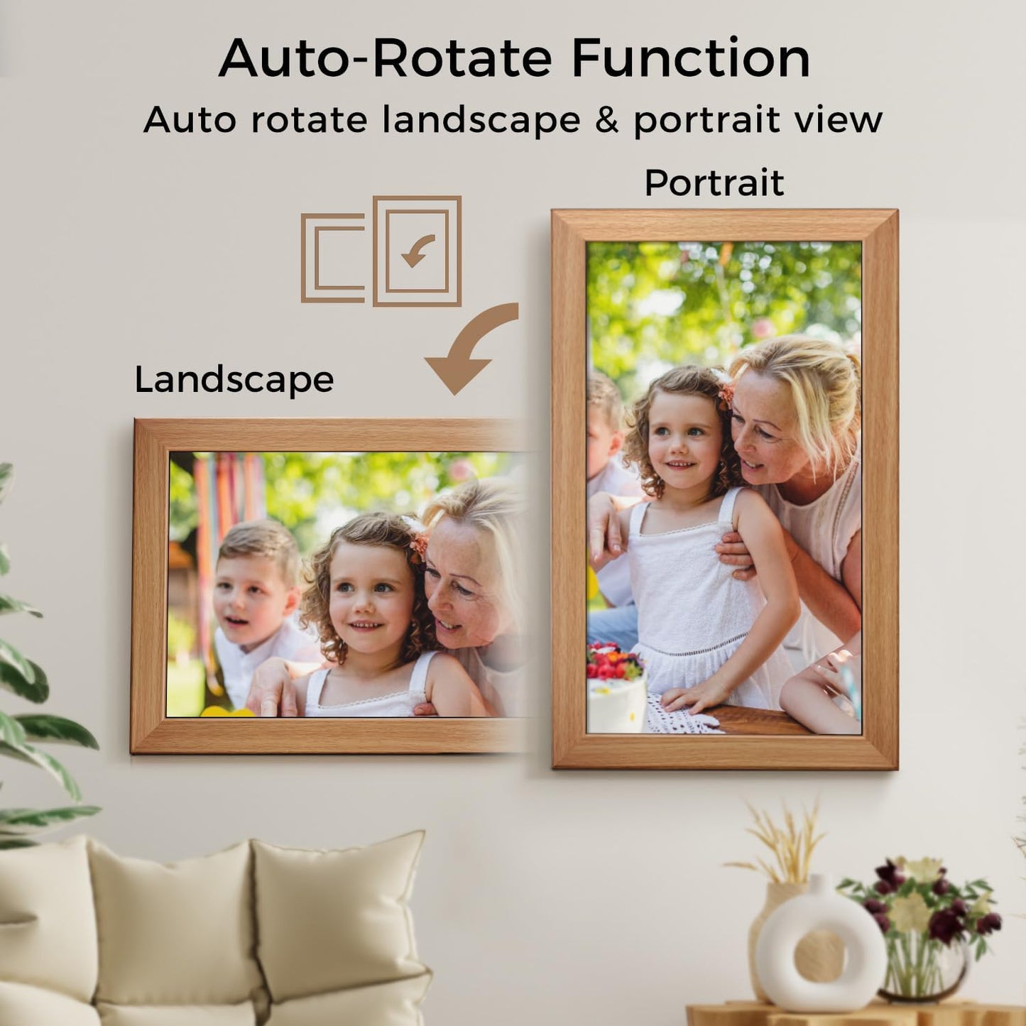 Sungale 21.5 True Cloud Frame: Enhanced Photo Experience with HD IPS LCD Screen, 16:9 Wide Screen, 20GB Cloud Storage, Remote Management, Easy Setup,