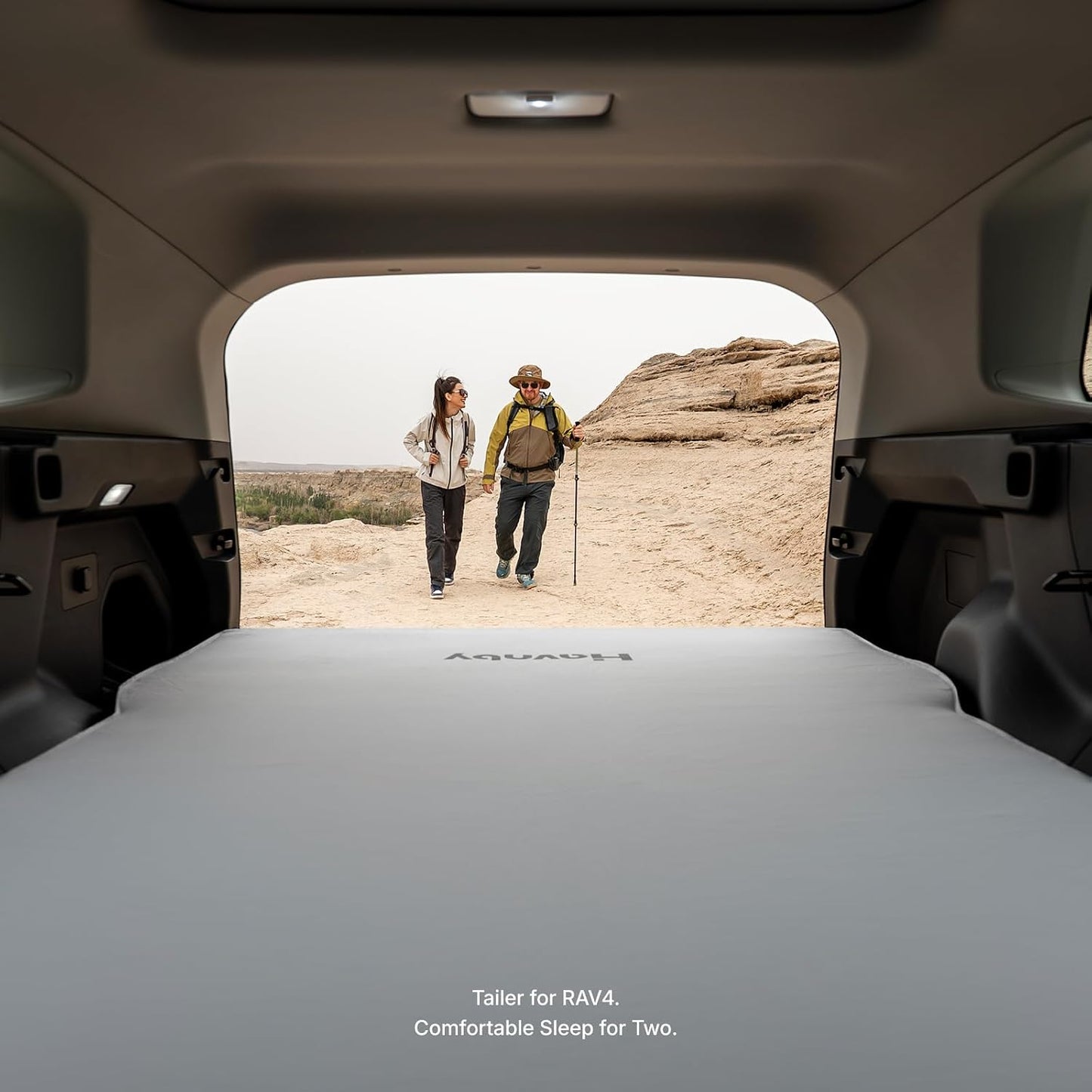 Havnby FlatCore TPU Backseat Mattress for RAV4 Generation 6, 4-inch Foam Camping Mattress for Road Trip Sleeping