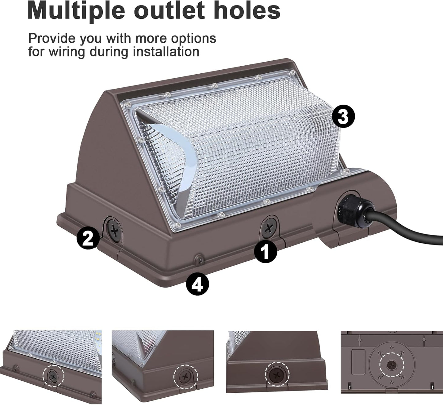 LED Wall Pack Light 120Watt, Outdoor Super Bright 15840 Lumen Wall Pack, Wall Mounted Pack Light 5000K Waterp