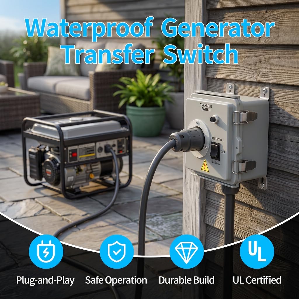 Joinfworld Generator Transfer Switch 30A 125V