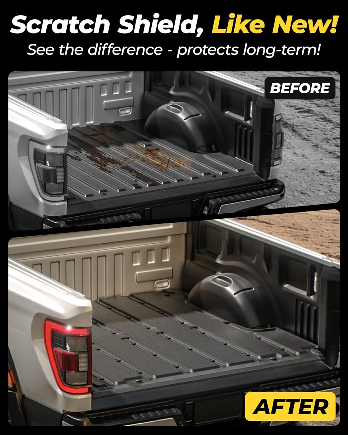 3W Truck Bed Mat for Dodge Ram 1500/1500 RHO 2019-2026 & Ram 1500 Classic 2019-2024 Short Bed (5.7 FT / 67.4inches) All Weather Protection TPE Heavy Duty Cargo Bed Liner (Not for Rambox) 2019-2026 Dodge Ram 1500 Bed Mat(5.7FT)