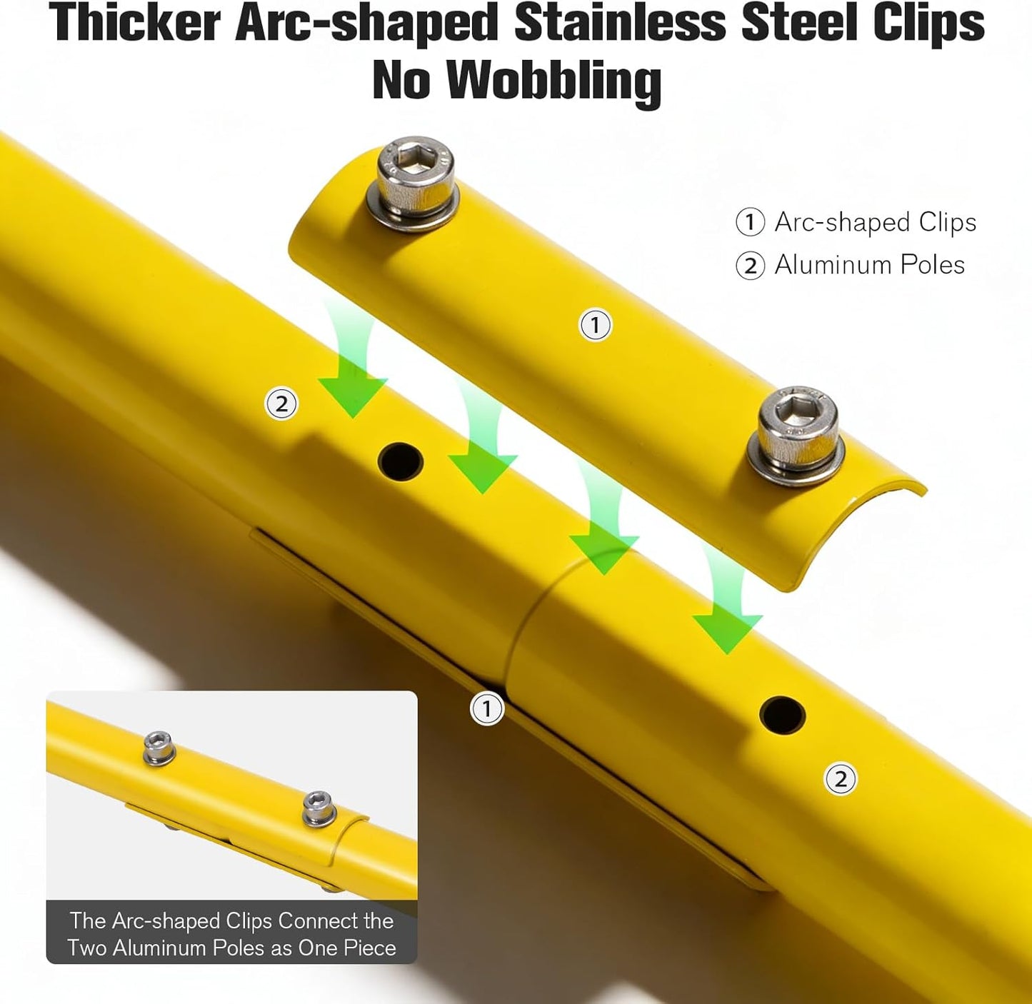 28'' Aluminum Debris Collector for Lake & Ponds, Yellow.