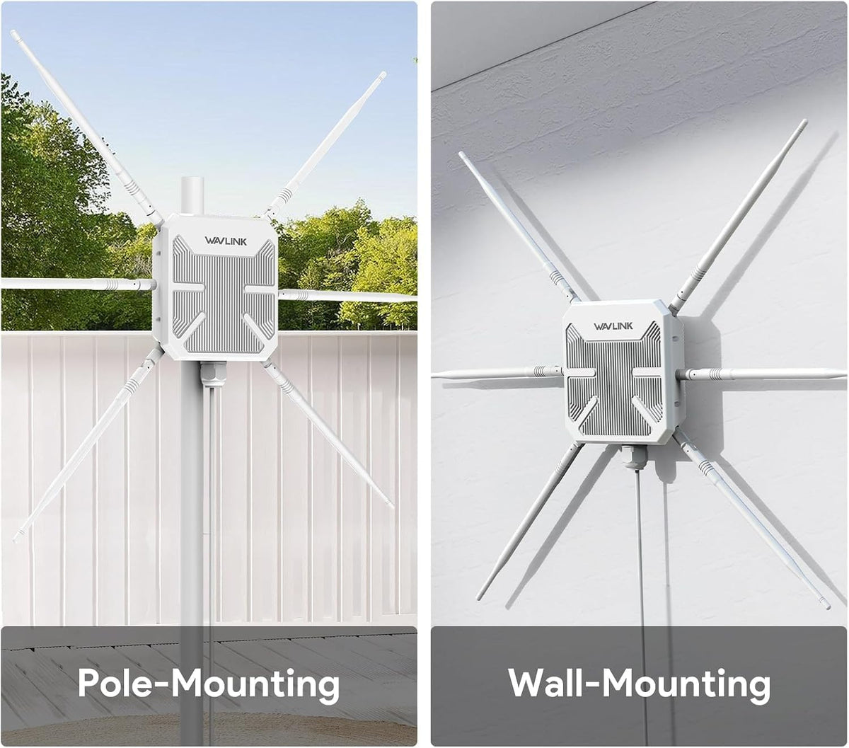 WAVLINK AX3000 Outdoor WiFi 6 Extender, Long Range WiFi Repeater, Starlink
