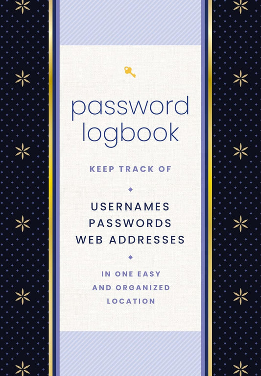 Password Logbook (Black & Gold): Keep Track of Usernames, Passwords, Web Addresses