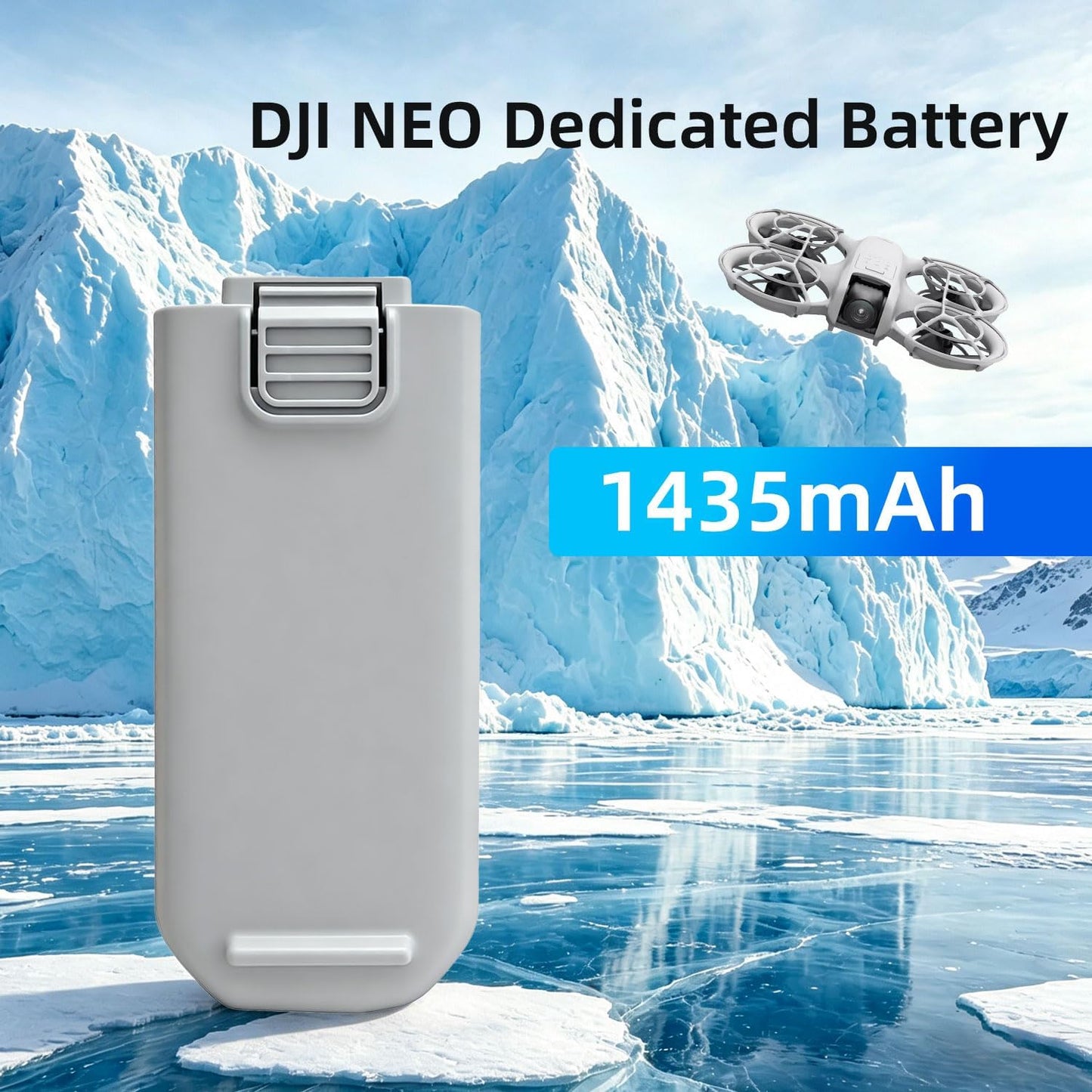 (2-Pack DJI Neo Battery,1435mAh Intelligent Flight Replacement Li-ion Battery,Max 18 Mins Flight Time,Compatible with DJI Neo Drone