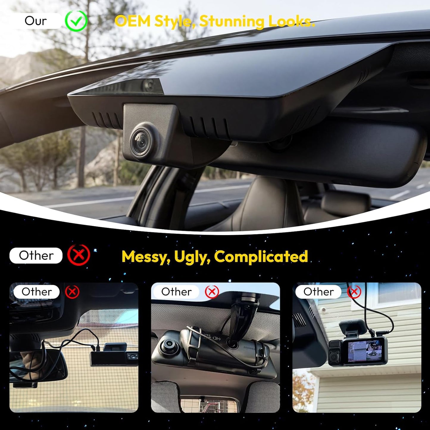 Front 4K Dash Cam Suitable for Hyundai Ioniq 5 2025-2026 (with 7 Vents) & 2025 Ioniq 5 N,OEM Dash Camera,2160P Video HDR,5.8G WiFi&APP,GPS,G-Sensor