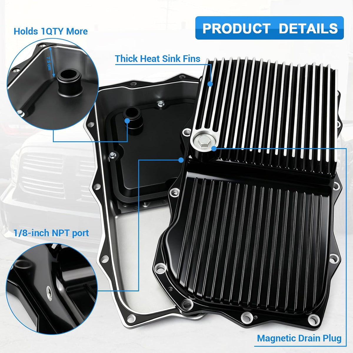 8HP70/8HP75 Heavy Duty Aluminum Transmission oil Deep Pan 228053010