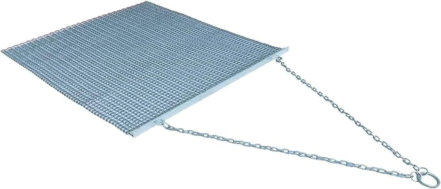 Yard Tuff Heavy Duty Durable Zinc and Steel Mesh Field Surface Leveling Field Drag Mat with Tow Rope for Manual or Vehicle Assisted Pulling, Silver