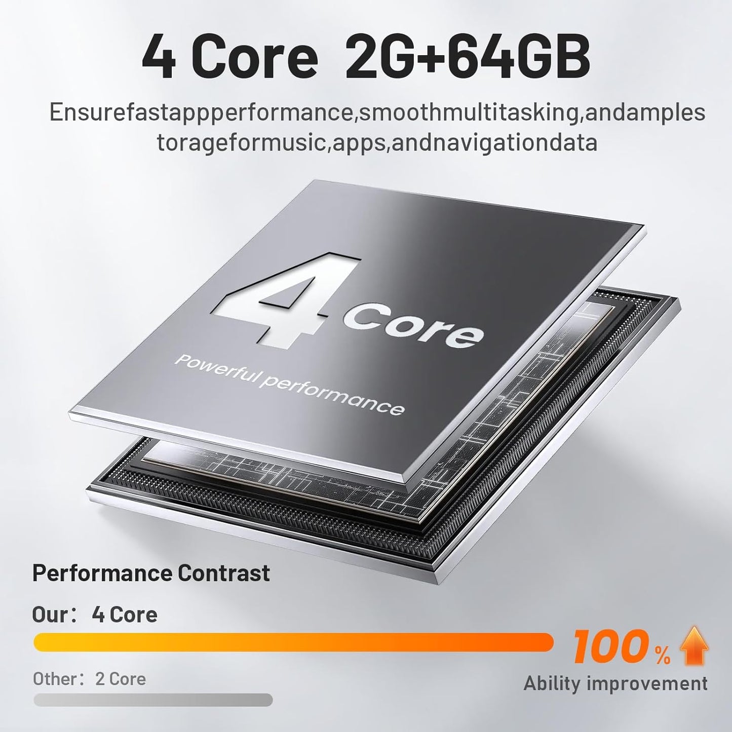 for Ford Focus 2012-2018 Radio Stereo Upgrade Replacement: 9.7 Inch IPS Touch Screen Head Unit, Wireless CarPlay Android Auto, GPS Navigation WiFi Bluetooth 5.0, FM SWC 2G+64G