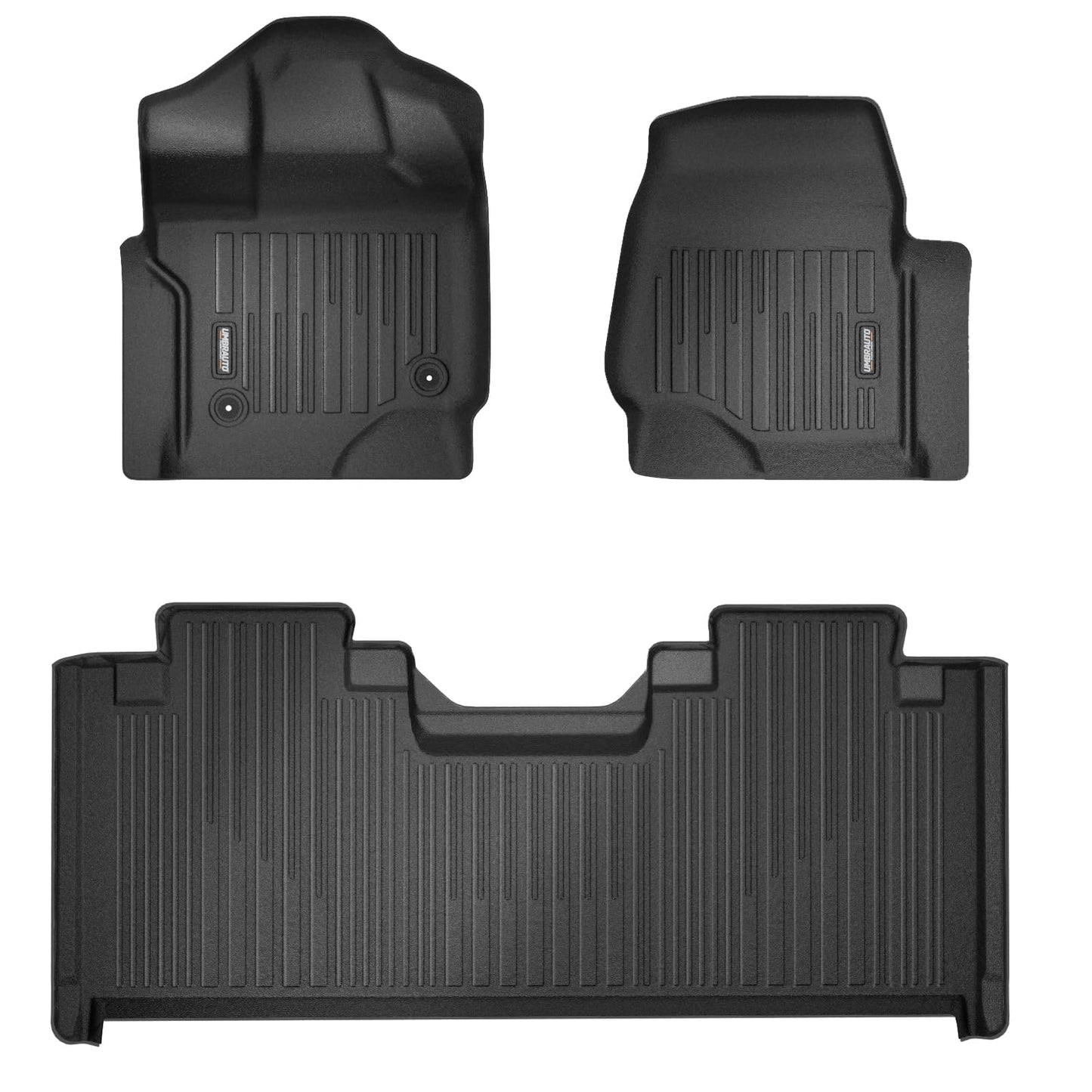 Umbrauto Custom Fit Floor Mats for Ford F150 SuperCab (Extended Cab) 2015-2025 2026 (Not for SuperCrew Cab), All Weather TPE Automotive Pickup Truck Liners for Front & Rear Row F150| 2015-26| SuperCab| Front&Rear Row