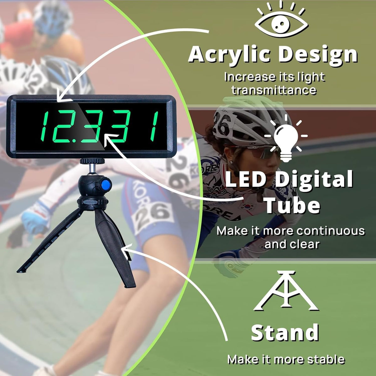 YZ Laser Timer for Sprints, Laser Sprint System, Track Laser Timer Stopwatch, Lap/Speed Training/Track Field/Running/Football 1 timer