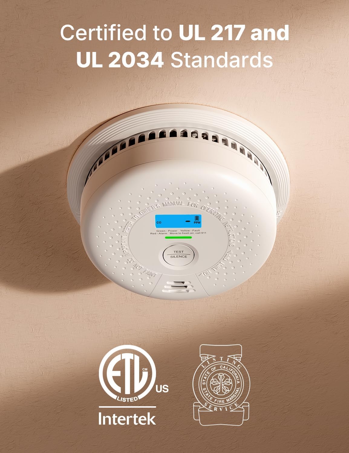 Smoke & Carbon Monoxide Alarm with Large LCD,10-Year, UL 217 & UL 2034 Certified, 2-Pack. Supposed to be a 3 pack but one of them didn't pass my standards. Price adjusted.