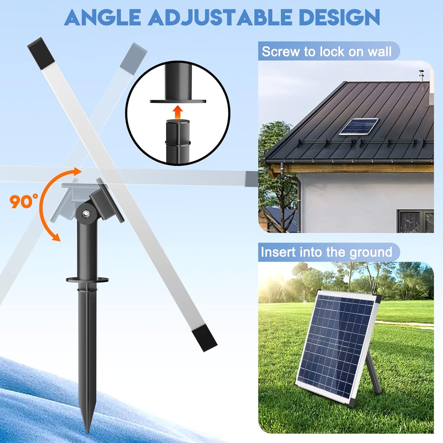 Antfraer 25W Solar Pond Pump, Solar Water Fountain Pump with 410GPH Adjustable Flow, Solar Water Pump with 7 Nozzles, 6.6ft Tubing, Dry Run Protection for Garden, Ponds, Waterfall, Fountain 25W Solar Pond Fountain