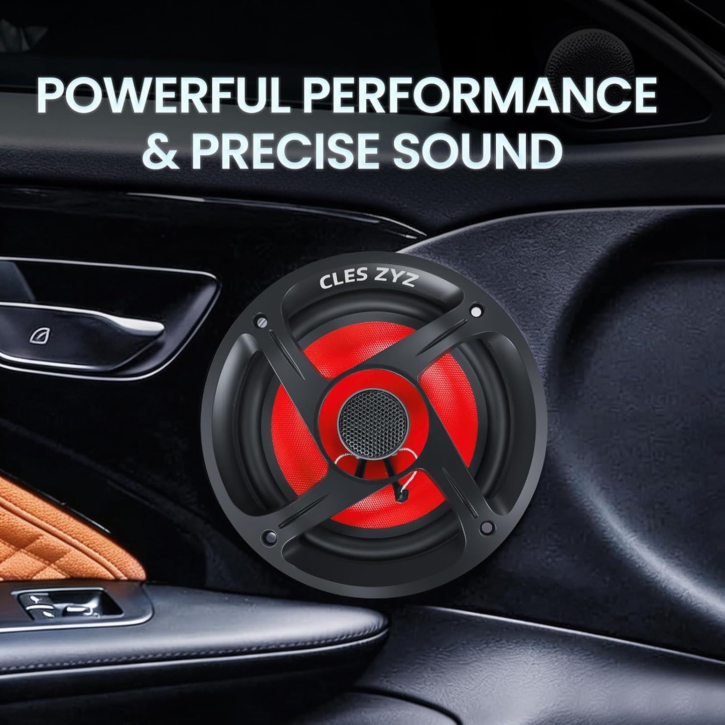 Upgraded 6.5“ Car Speakers, 6.5 Speakers with Glass Fiber Cone, 800W Max Power, 200W RMS, 4 Ohm, 90dB Sensitivity for Delivering HiFi Sound, Ideal Audio Upgrade for New & Old Cars (Pair)