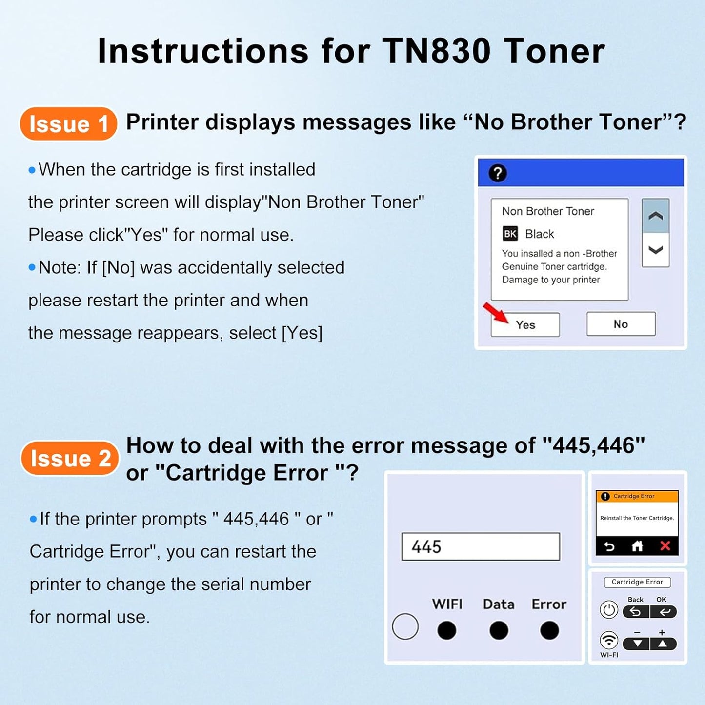 Compatible TN830XL Toner Cartridge Replacement for Brother TN830XL TN830 TN 830 Black Toner for Brother DCP-L2640DW HL-L2460DW HL-L2480DW HL-L2400D HL-L2405W MFC-L2820DW Printer 4 Pack(High Yield)