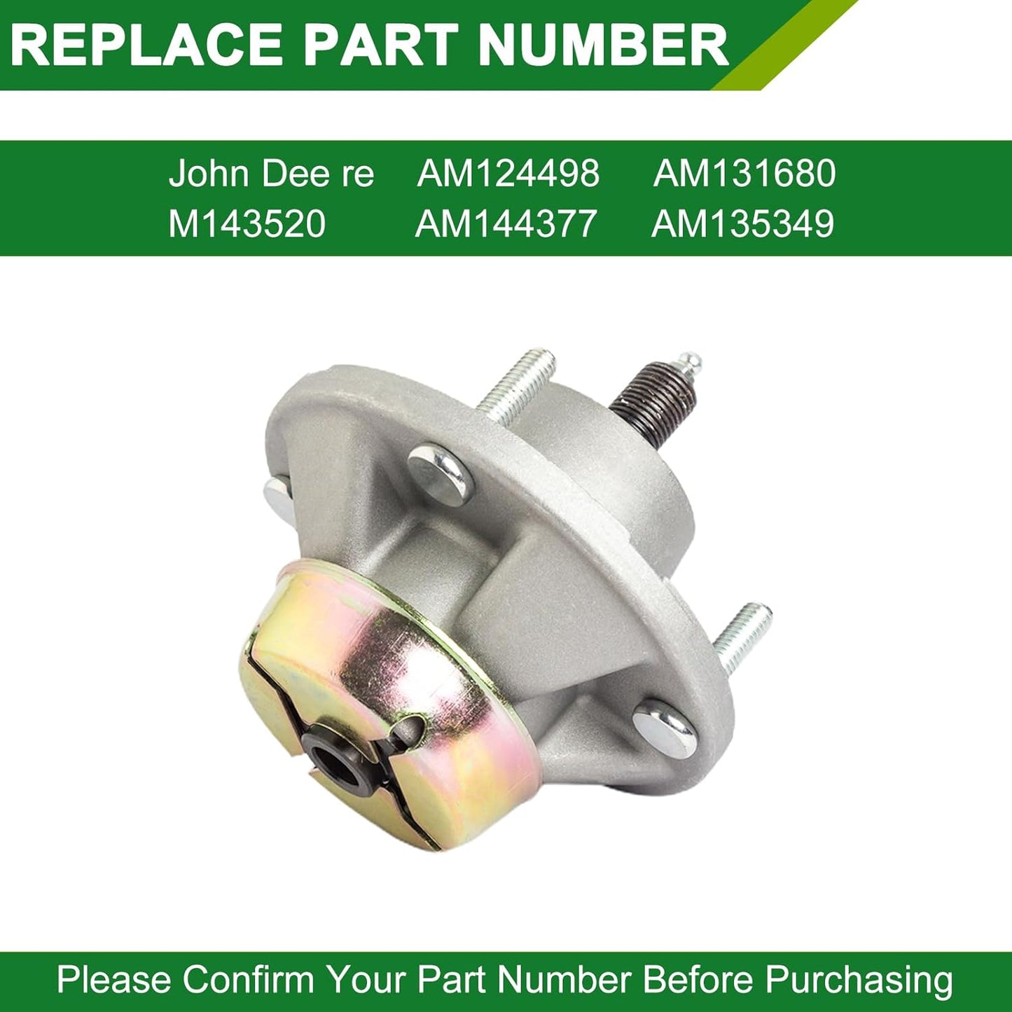 54 Inch Mower Deck Rebuild Kit - Fits John De ere Z425 Z445 Z435 EZtrak 54, 3 Spindles (AM124498) 3 Blades (M143520) 1 Belt (M154296)