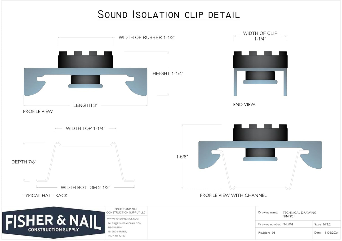 Sound Isolation Clips - Pack of 96 Clips RC Mounting - Professional Soundproofing for Walls and Ceilings (96)