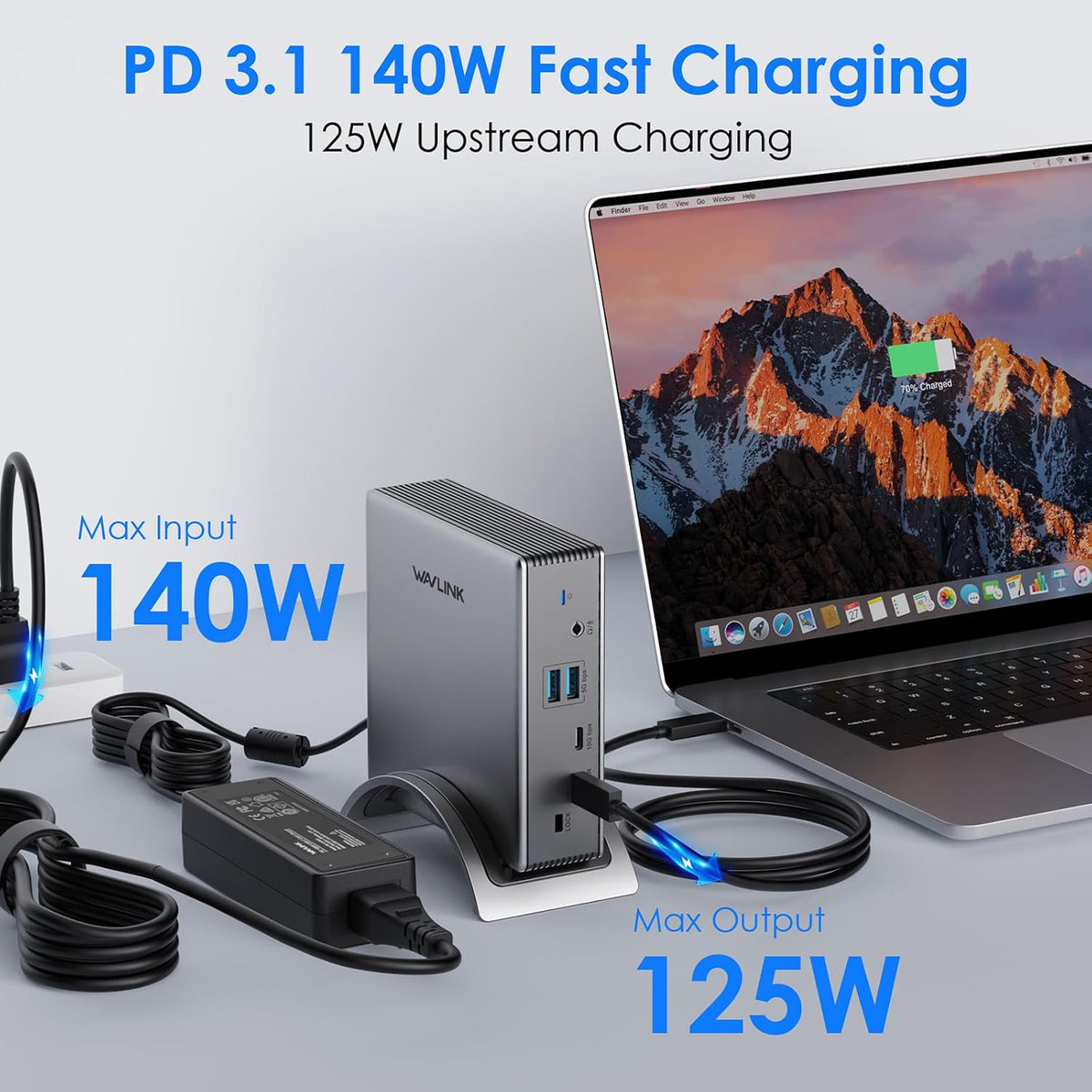 Laptop Docking Station,WAVLINK PD3.1 Dock, Dual DisplayPort, HDMI
