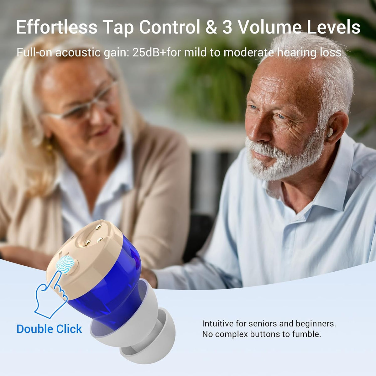Saban Rechargeable OTC Digital Hearing Aid with Noise Cancellation