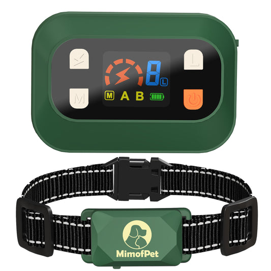 MIMOFPET Wireless Pet Barrier - Indoor Outdoor Waterproof Barrier with Adjustable Range up to 8.2 ft,Adjustable Safe Static Intensity, Rechargeable Color Display Boundary Fence System for Dogs