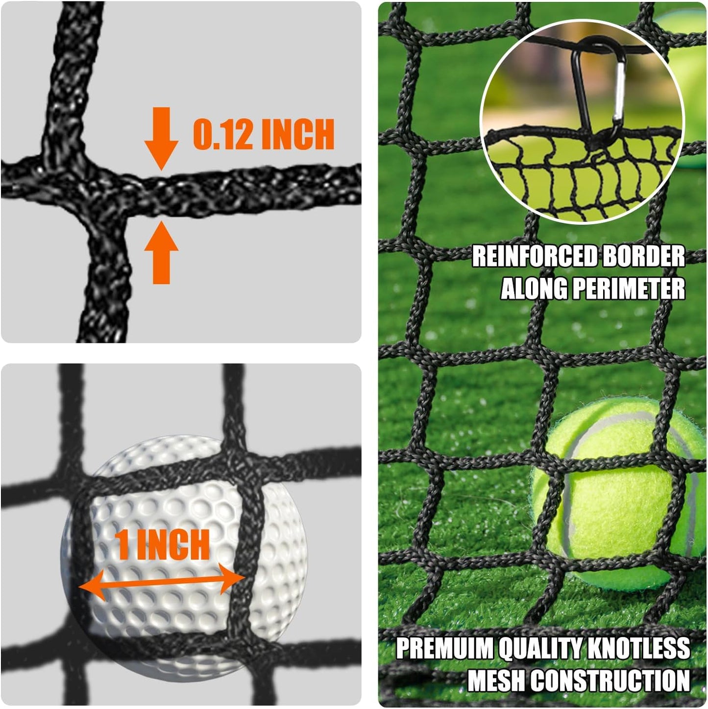 10x10x10 Golf Cage Net,Golf Cage Hitting Net for Backyard Driving