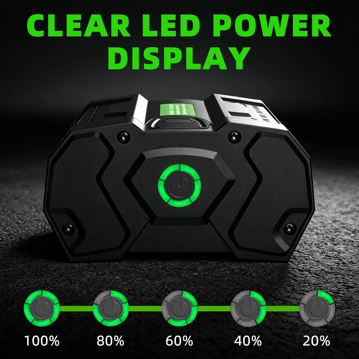 Replacement for EGO 56V Battery 2.5Ah Fit BA1400 BA1400T BA2800 BA2800T BA4200 BA4200T Lithium Ion Battery for EGO Power Cordless Tools String Trimmer Leaf Blower with Upgraded 5 LED Fuel Gauge