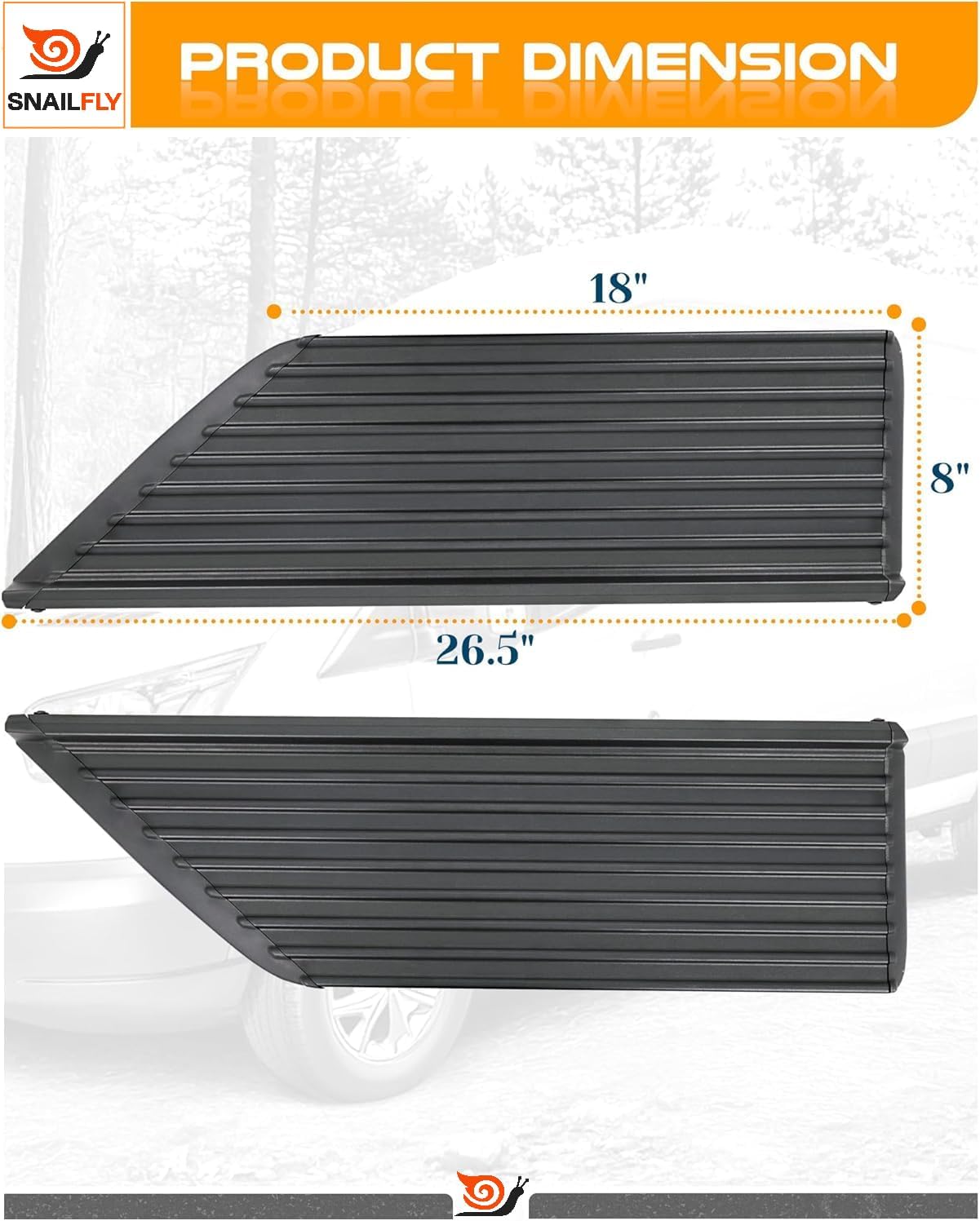 Aluminum Running Boards Fit for 2018-2023 Ford Transit Van 150 250 350 Side Steps