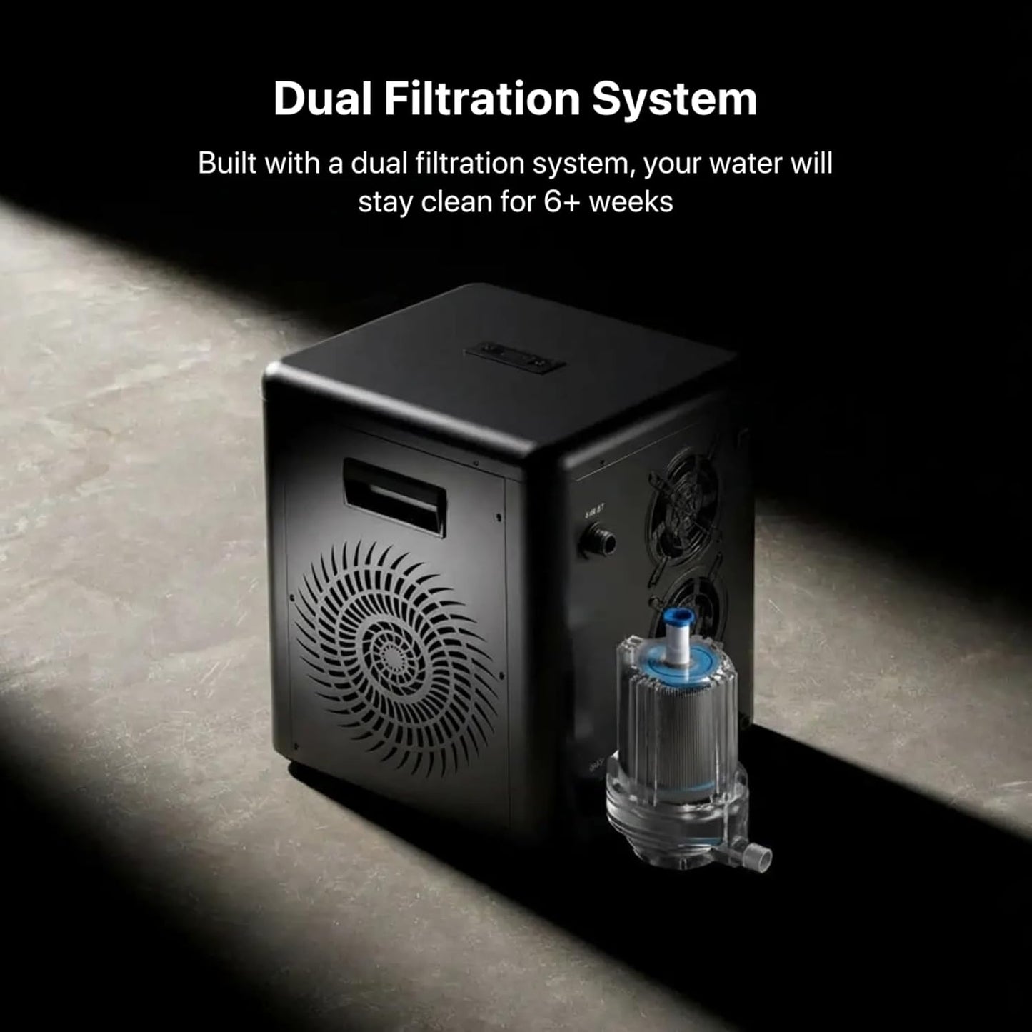 The Pod Chiller 2.0 for Cold Plunge Tubs, WiFi App Control, Cools to 37°F, 145 GPH Water Filtration & Circulation System, Energy Efficient Cold Therapy Chiller for Ice Baths & Recovery Solo Chiller Pro 2.0 (37°F)
