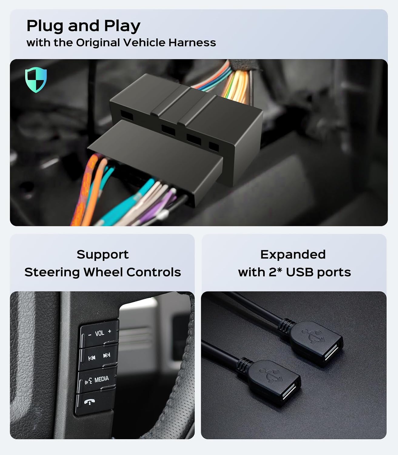 11.5'' Car Radio Stereo for 2009 2010 2011 2012 2013 2014 Ford F150 with Wireless CarPlay/Android Auto, Touchscreen, GPS Navigation, WiFi, FM Radio, Bluetooth & HD Backup Camera