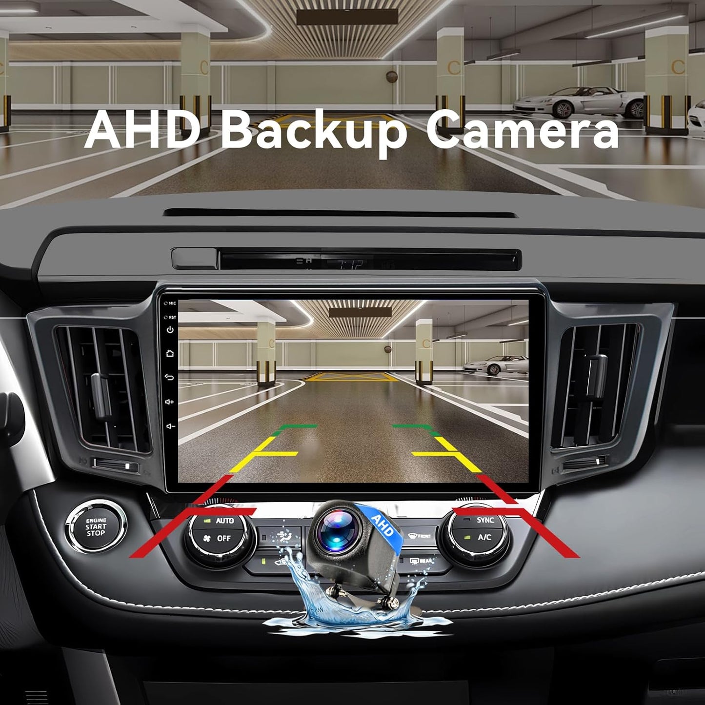 Android 13 Radio Compatible with Toyota RAV4 2013 2014 2015 2016 2017 2018, 10 Touch Screen Car Stereo Head Unit Wireless Carplay/Android Auto Mirror Link Backup Camera