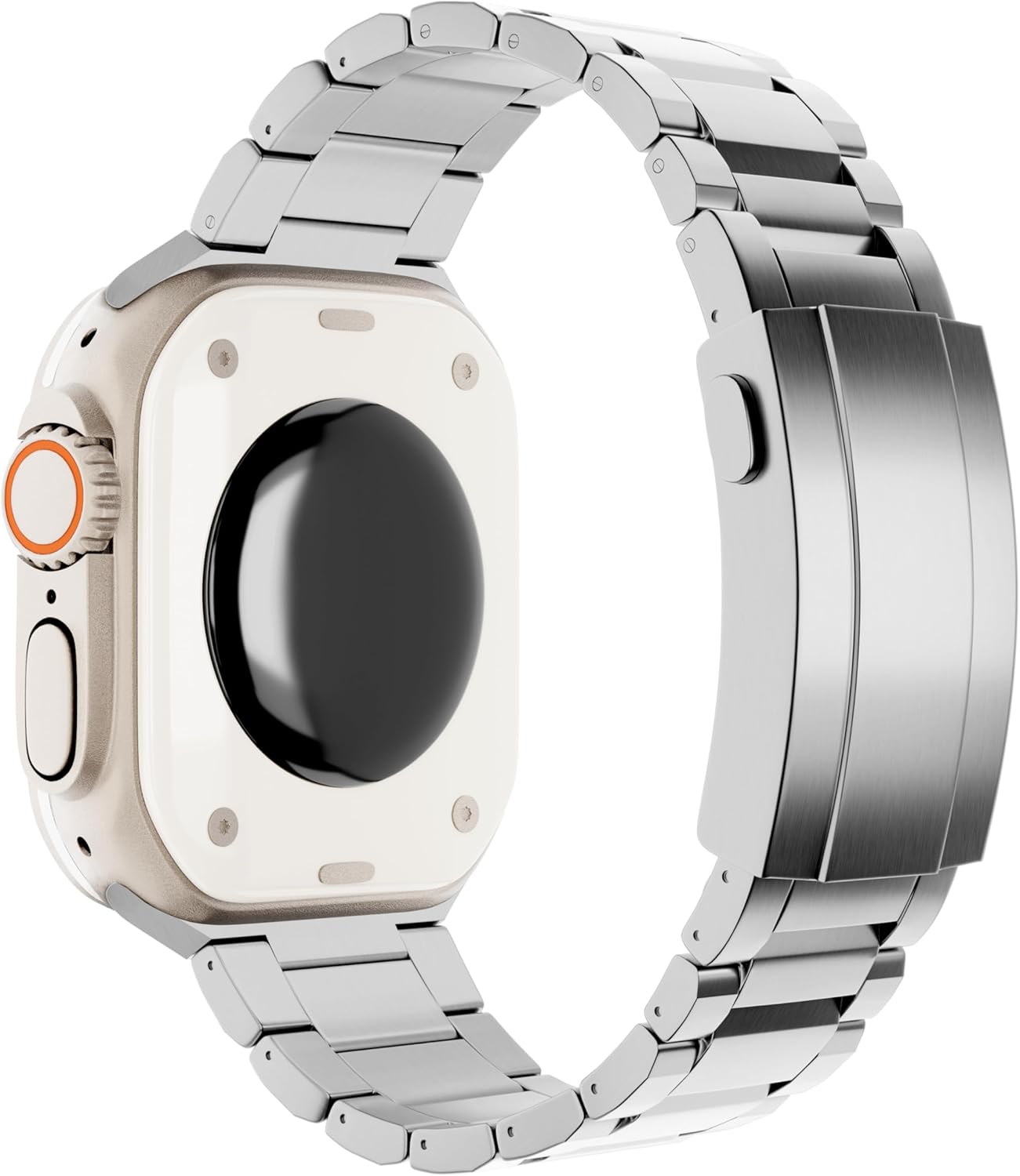 Compatible for Apple Watch Ultra 2 Band 49mm Titanium Metal Men Strap, Adjustable Buckle with Super Scratch Resistant Compatible for Apple Watch Series