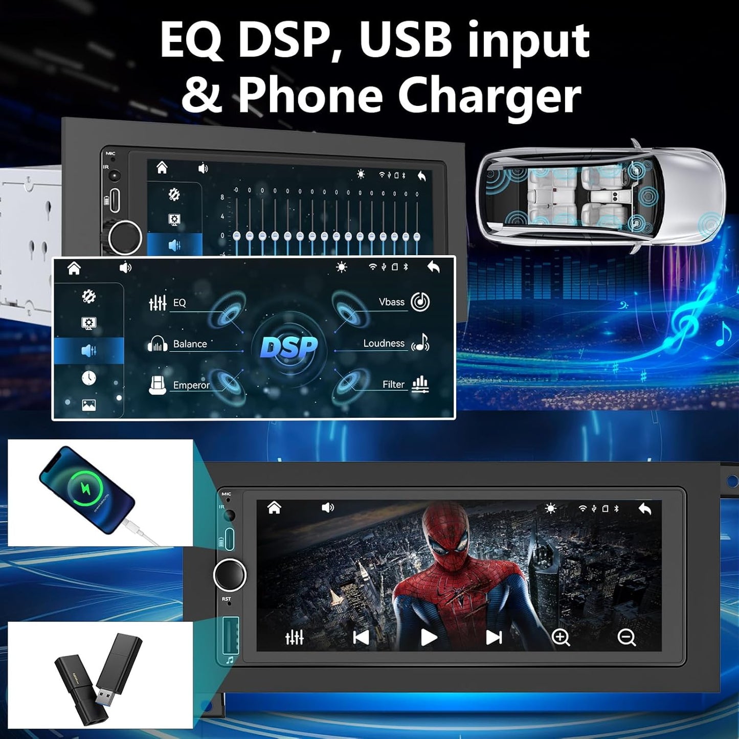 Plug&Play Car Stereo for Dodge Ram 1994-2001 /Dakota1987-2000 /Caravan 1984-2000 / Pickup D150 D250 D350 1984-1993/Town&Country 1990-2000/Grand Cherokee 1993-1998 Wireless CarPlay&Android Auto AM/FM