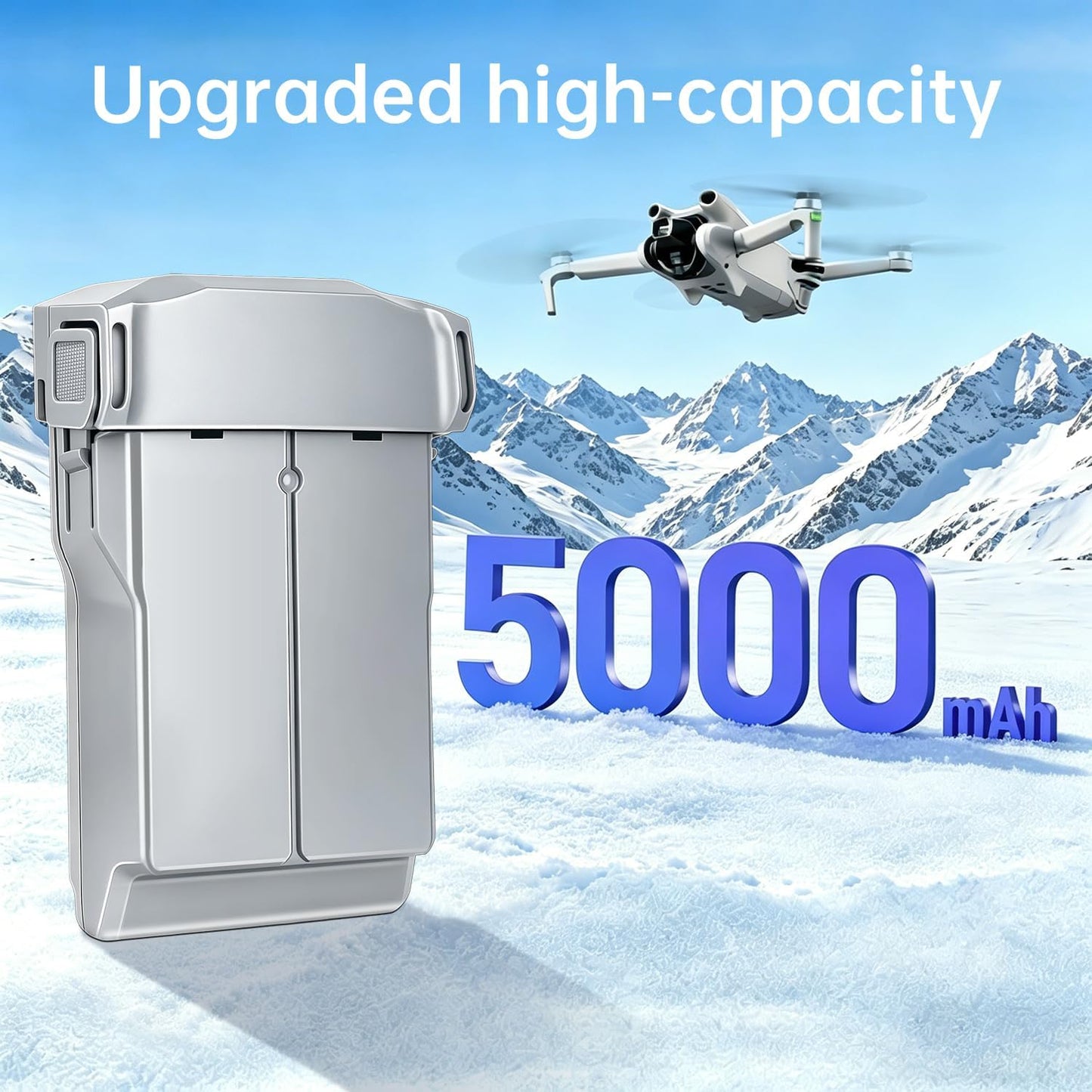 5000mAh Mini 5 Pro/4 Pro/3 Battery,(1 Pack) 52 Mins Max Flight Time Replacement Intelligent Flight Battery,Compatible with DJI Mini 5 Pro Drone