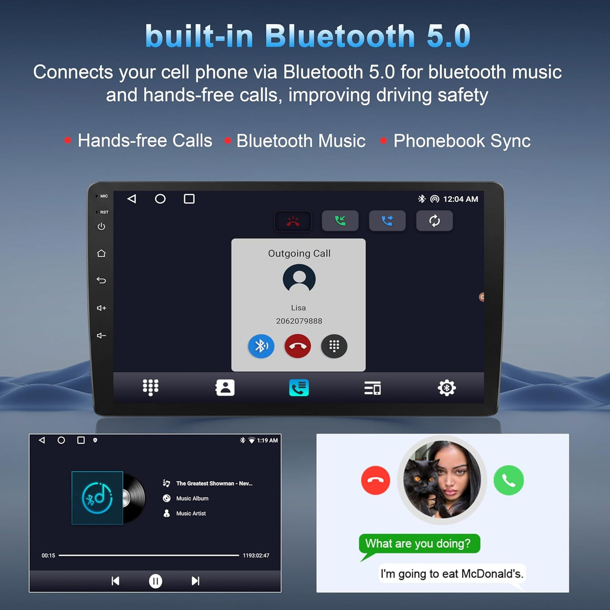 Car Radio for Toyota Corolla 2014-2016 Android 13 Car Stereo 10.2 Inch Head Unit with Carplay & Android Auto, GPS Navigation, Bluetooth 5.0, Plug and Play