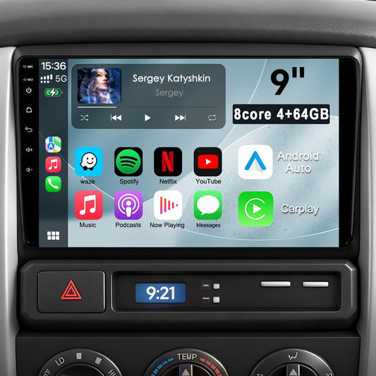 8 Core 64GB ROM Car Radio Stereo for Toyota Tacoma 2005-2015, 9" QLED HD Touch Screen Android 13 Head Unit with Carplay/Android Auto/5GHz WiFi/DSP/1080P Backup Camera/SWC/AM & FM Radio 9'' QLED TOUCHSCREEN