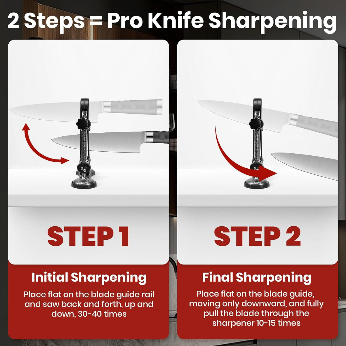 Adjustable V-Shape Knife Sharpener, Replacement for warthog Knife Sharpener, Metal Frames Are Ideal for Home Kitchens, Suitable for Kitchen, Hunting (Gunmetal Grey, Standard Version) Gunmetal Grey Standard Version