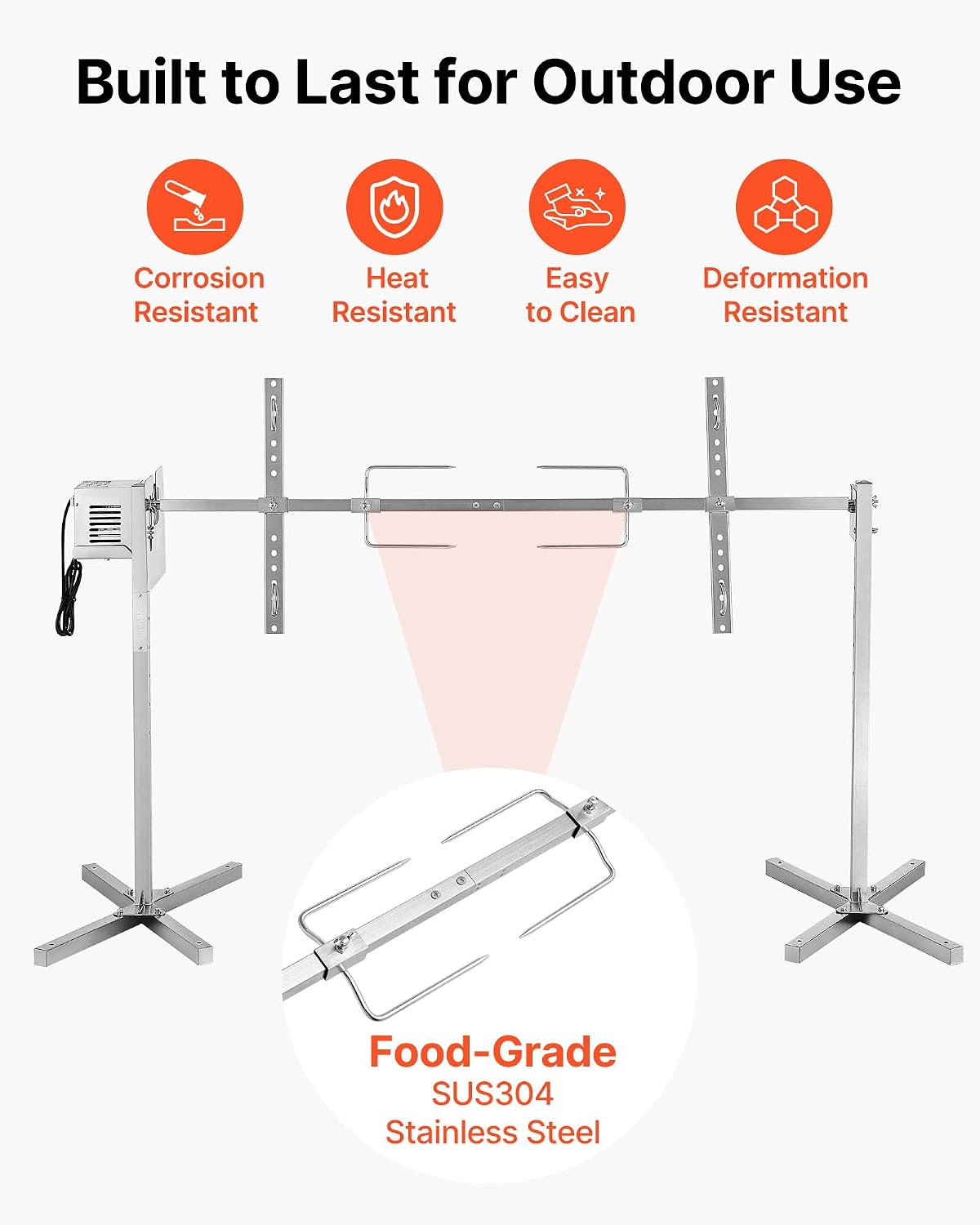 VEVOR Rotisserie Grill, 56" N Electric Rotisserie Grill Kit