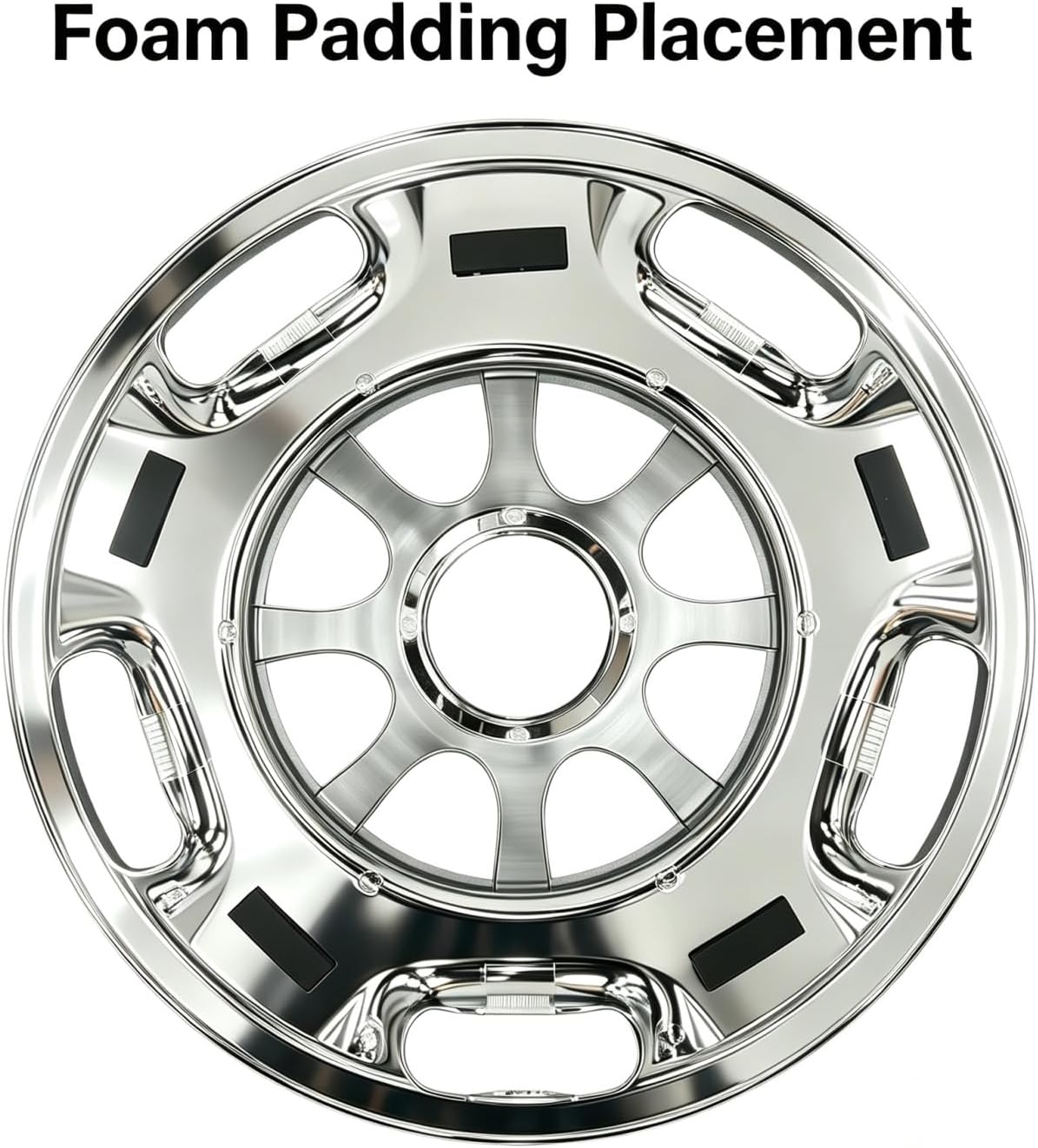17 Inch Chrome Silver Wheel Skins for 2011-2026 Chevy Silverado/GMC Sierra 2500HD 3500HD, Fits OEM Steel Wheel GM#9597724 | Interchange 560-08095, Snap-On ABS Wheel Covers 4-Pack