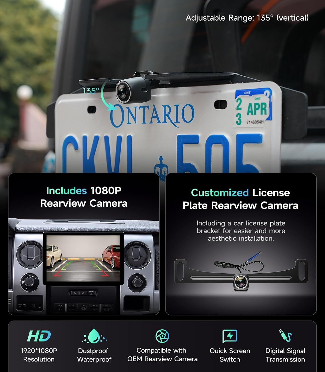 11.5'' Car Radio Stereo for 2009 2010 2011 2012 2013 2014 Ford F150 with Wireless CarPlay/Android Auto, Touchscreen, GPS Navigation, WiFi, FM Radio, Bluetooth & HD Backup Camera