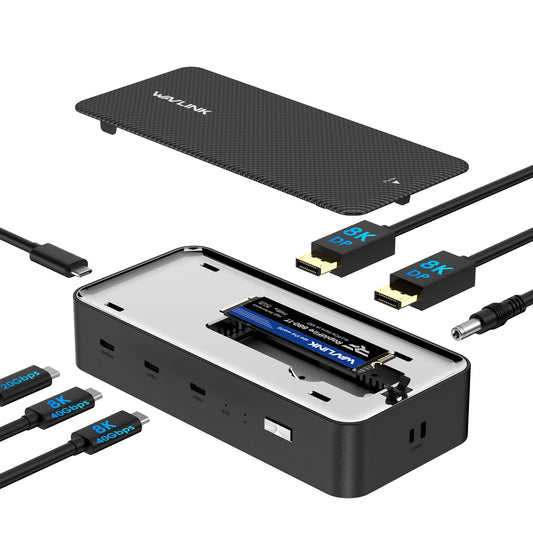 WAVLINK USB4 Docking Station, Docking Station with M.2 Enclosure