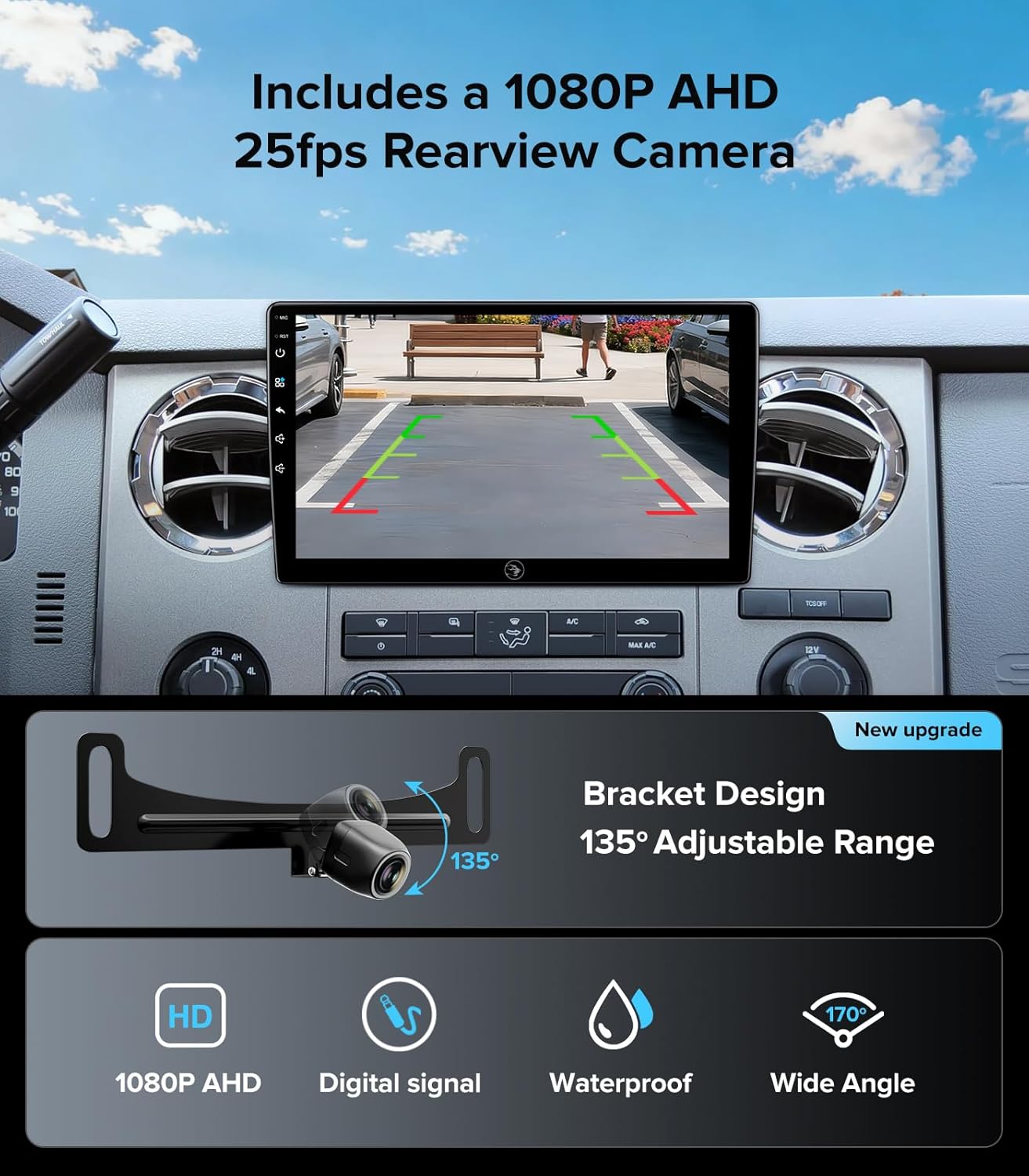 10 Inch for Ford F150 Radio 2004-2008, F250/F350/450/550 2008-2016 Radio Upgrade Wireless CarPlay Android Auto, Plug and Play, 5G Wi-Fi, Bluetooth 5.0 QLED Touch Screen Car Stereo
