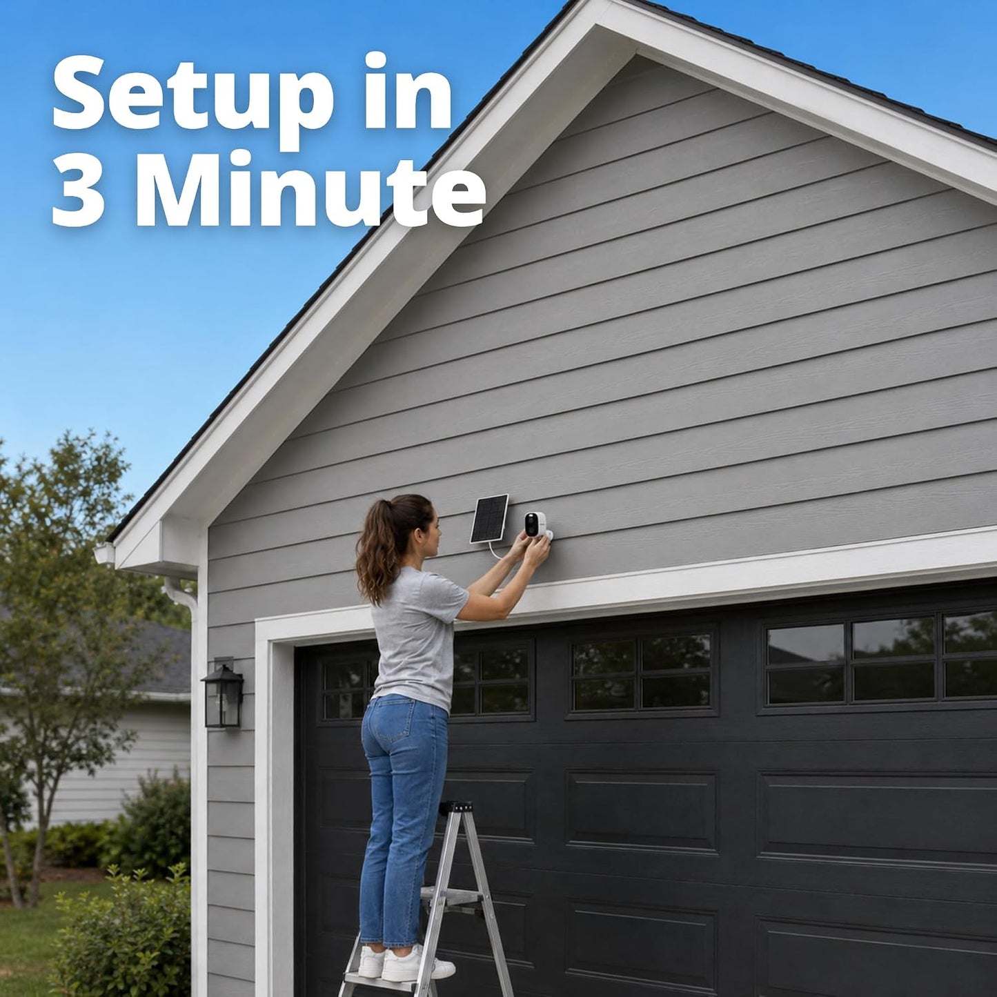 Defender AI 2.5K Solar GO 24/7 Recording (AOV) Wireless Security Camera, AI Human/Pet/Vehicle Detection, Color Night Vision, Two-Way Talk, Setup in 3 Minutes, 5W Solar Panel, ClearVu App, 1 Pack 1 Solar Camera