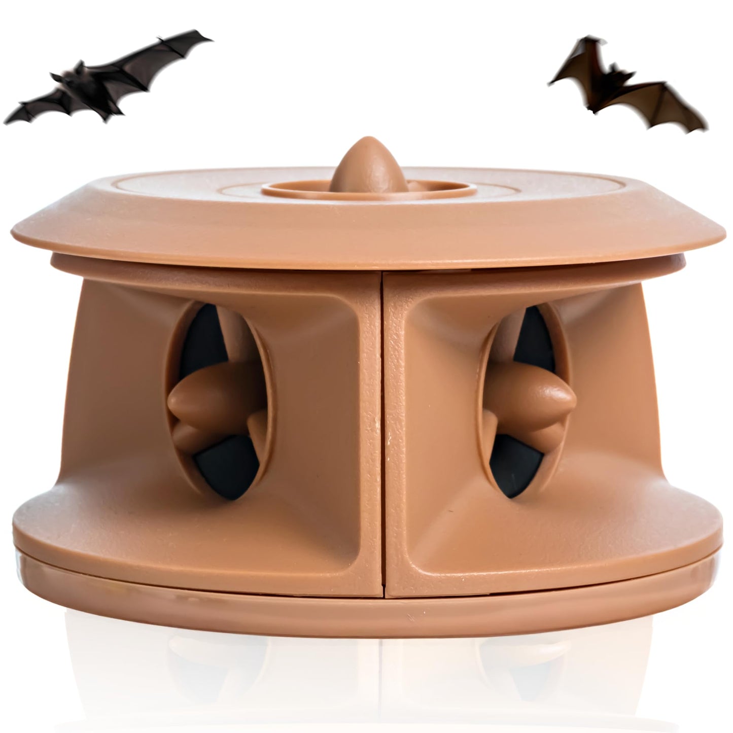 Bat-Blocker Pro - Ultrasonic Bat Repellent, Ultimate Bat Protection for Attics, Barns, Basements, Eaves (Tan Model) Cleanrth BCS202-T