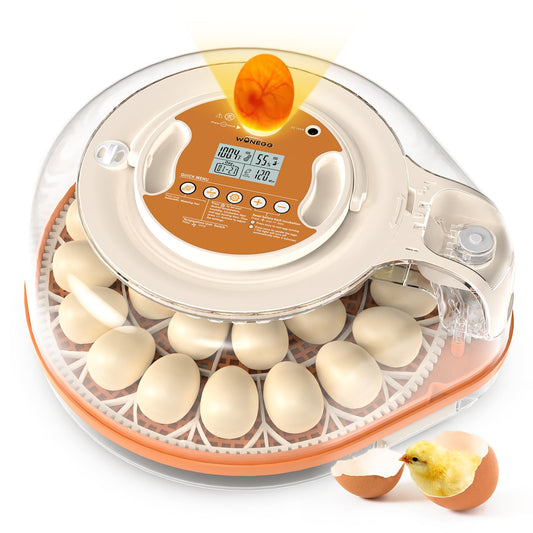 Egg Incubator for Hatching Eggs - Automatic Egg Turning, Auto Temperature & Humidity Control, LED Egg Candler, Hatching Days Display, for Chicken, Duck, Goose, Quail, Parrot Bird Eggs Bird Eggs