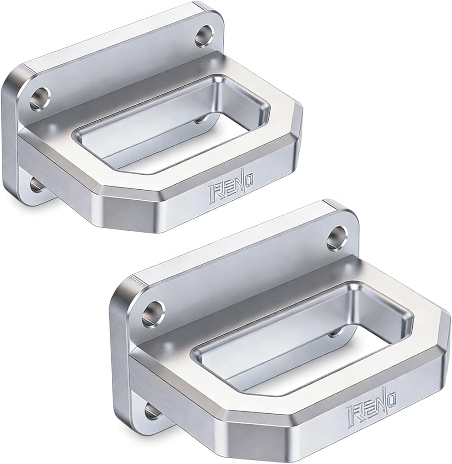RENO Aluminum Front Tow Hooks, 2003-2018 Ram 2500 3500 2WD & 4WD Heavy Duty D-Ring Shackle Truck Recovery Show Hook - Replace OEM 68171791AA, 52020587AB (2Pcs/Set)
