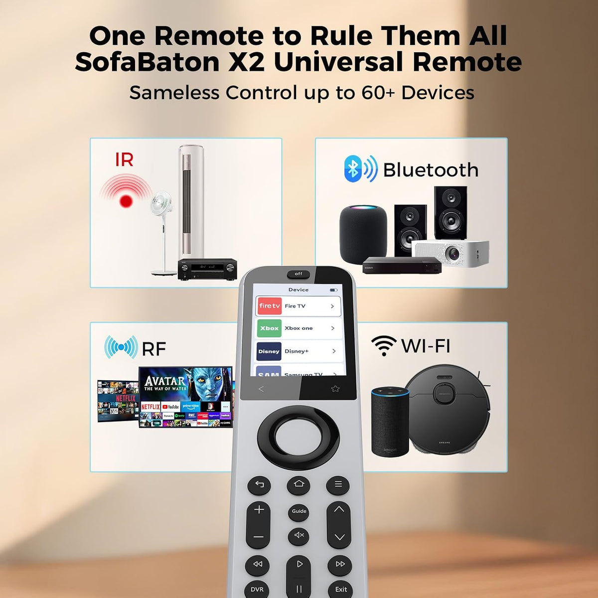 SofaBaton X2 Universal Remote with Hub & Charging Dock