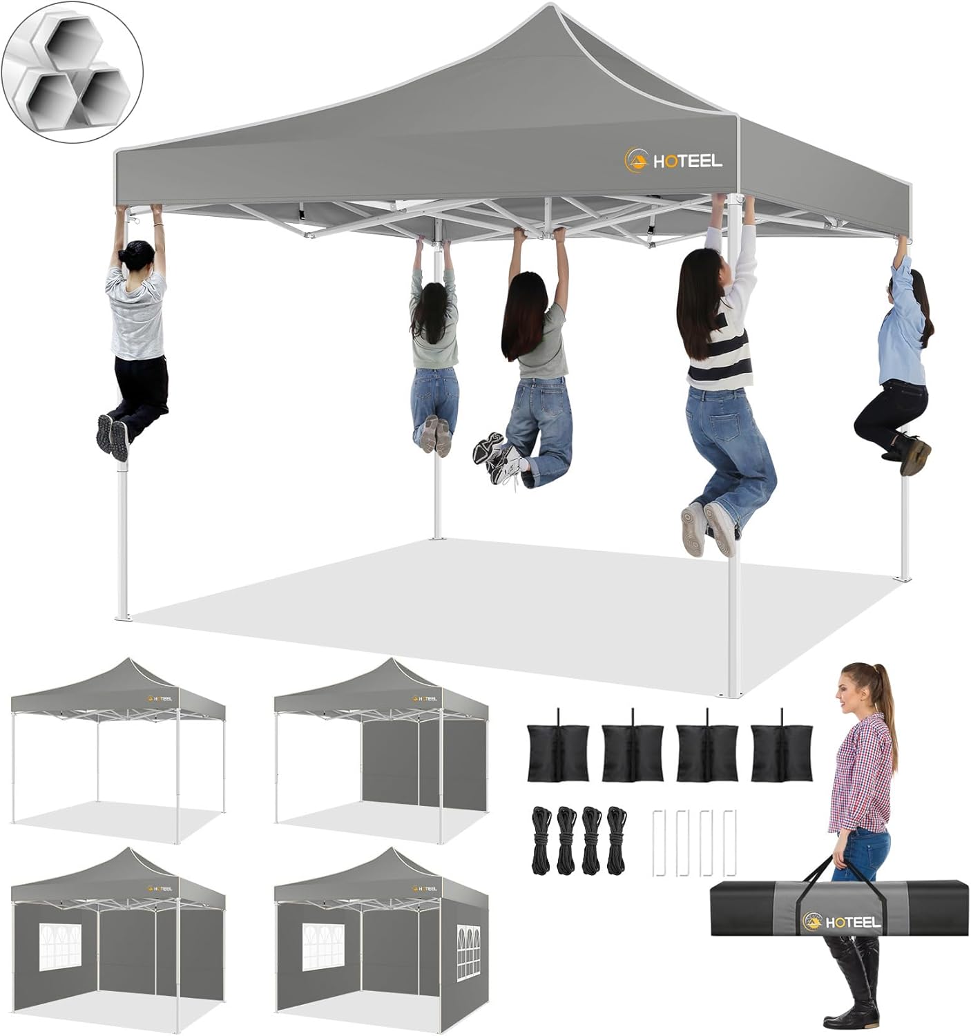 10'x10' Pop up Canopy Tent for Parties/Business, Heavy Duty