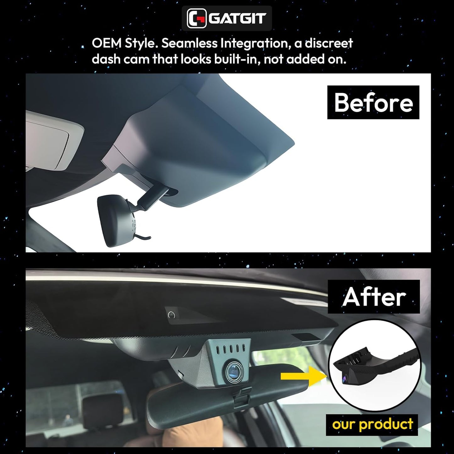 Front 4K Dash Cam fit for Toyota Tacoma 2024 2025 2026 TRD SR SR5 Sport Pre-Runner Off Road Limited & Tacoma Hybrid,2160P Video HDR,OEM Look Camera,5.8GWiFi APP,GPS,Plug&Play,G-Sensor