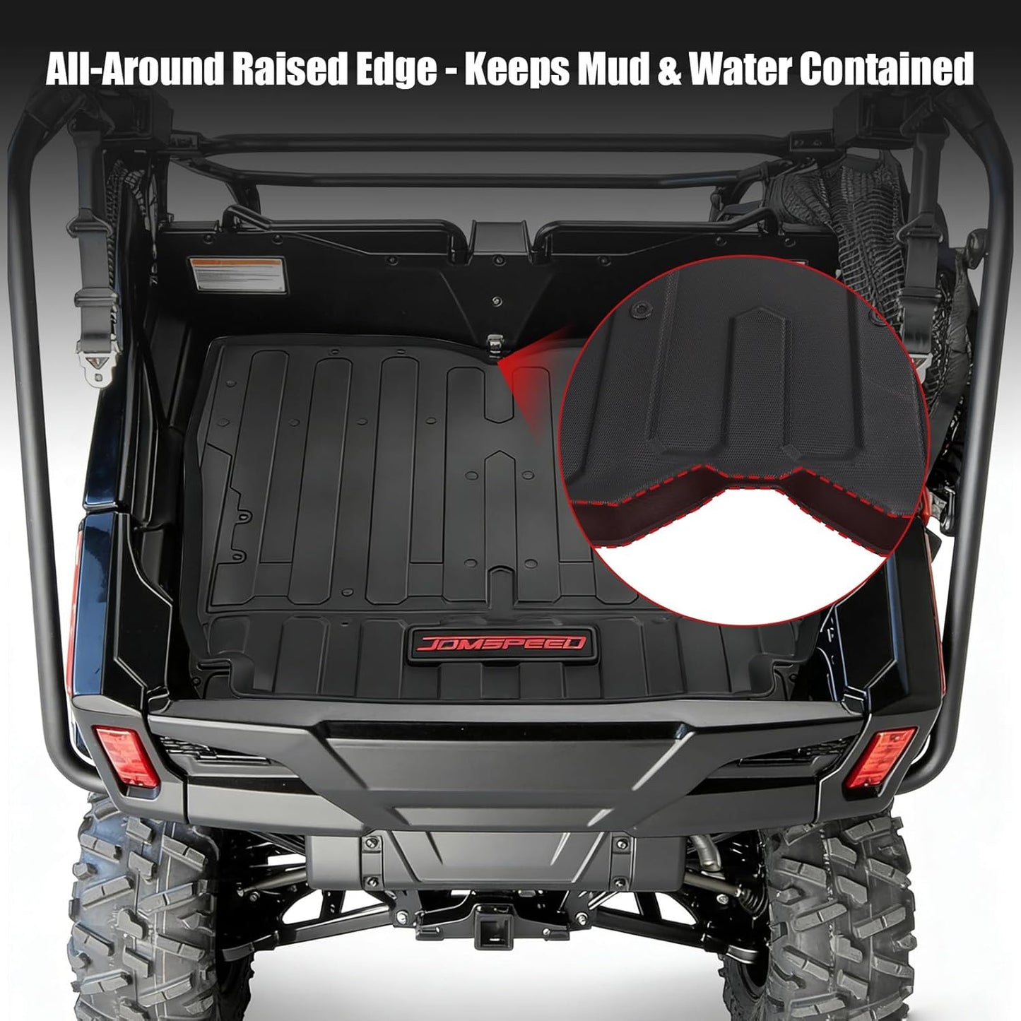 Bed Liner for Honda Pioneer 1000-5 2016-2026 – All Weather TPE Rear Cargo Mat with Raised Edge, Precision Fit Slush Liner for 5 Seater, Heavy Duty Protector