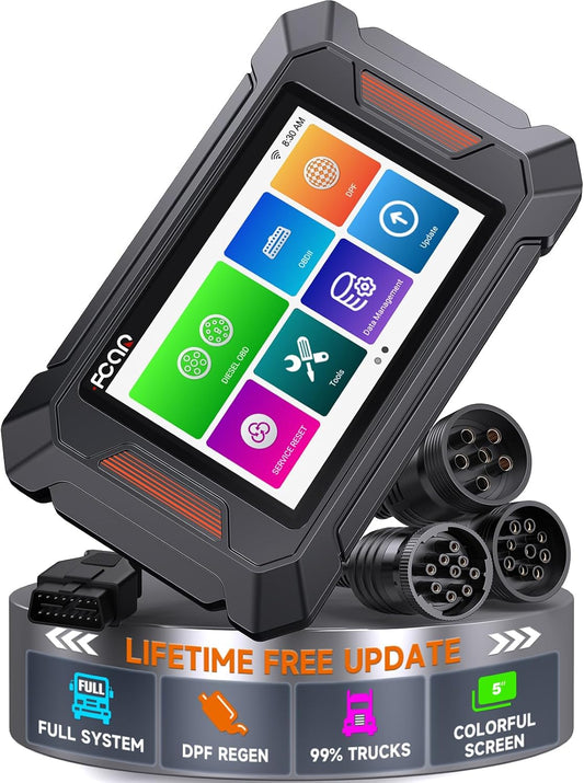 Heavy Duty Truck Scanner with DPF Regen, 2025 Full System HDOBD Diesel Scanner, Lifetime Free Updates